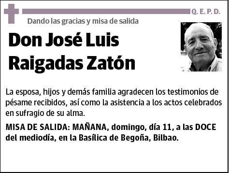 RAIGADAS ZATON,JOSE LUIS