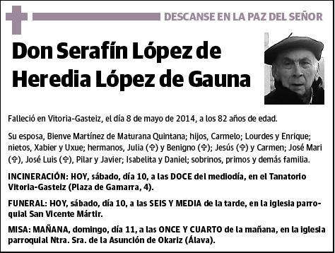 LOPEZ DE HEREDIA LOPEZ DE GAUNA,SERAFIN