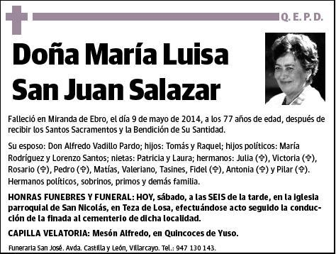 SAN JUAN SALAZAR,MARIA LUISA