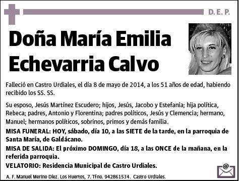 ECHEVARRIA CALVO,MARIA EMILIA