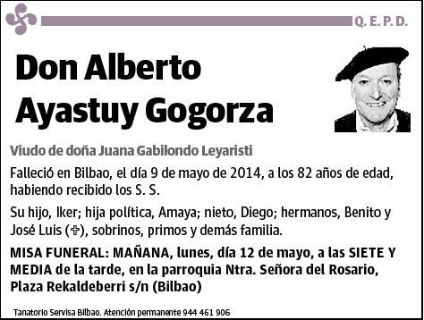 AYASTUY GOGORZA,ALBERTO