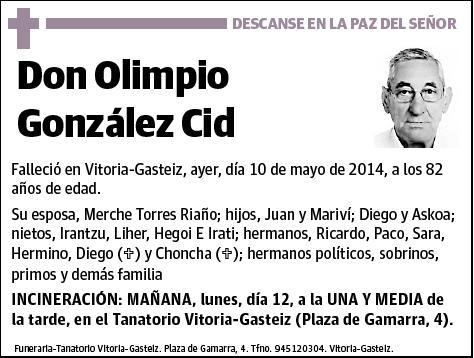 GONZALEZ CID,OLIMPIO