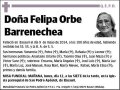 ORBE BARRENECHEA,FELIPA