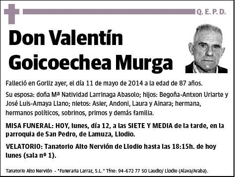 GOICOECHEA MURGA,VALENTIN