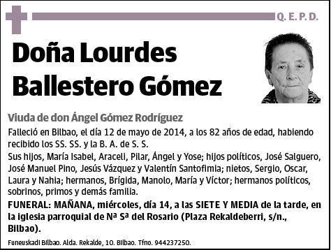 BALLESTERO GOMEZ,LOURDES