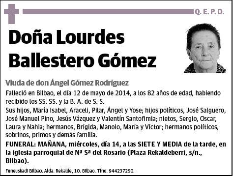 BALLESTERO GOMEZ,LOURDES