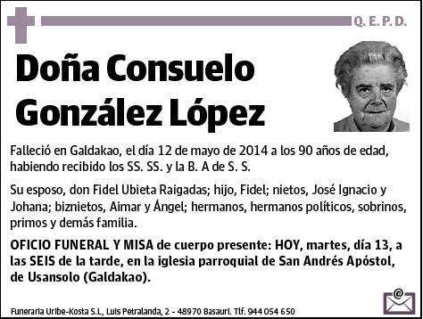 GONZALEZ LOPEZ,CONSUELO