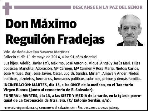 REGUILON FRADEJAS,MAXIMO