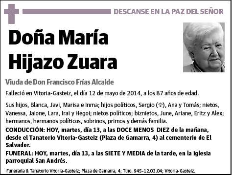 HIJAZO ZUARA,MARIA
