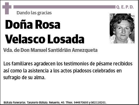 VELASCO LOSADA,ROSA