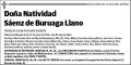 SAENZ DE BURUAGA LLANO,NATIVIDAD