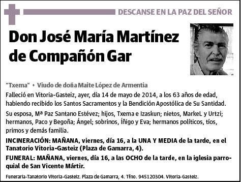 MARTINEZ DE COMPAÑON GAR,JOSE MARIA