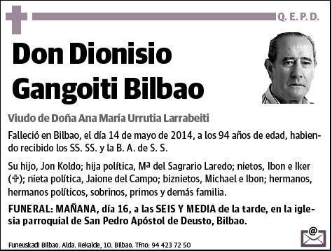 GANGOITI BILBAO,DIONISIO