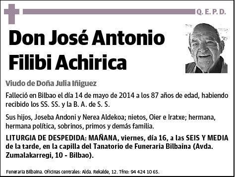 FILIBI ACHIRICA,JOSE ANTONIO