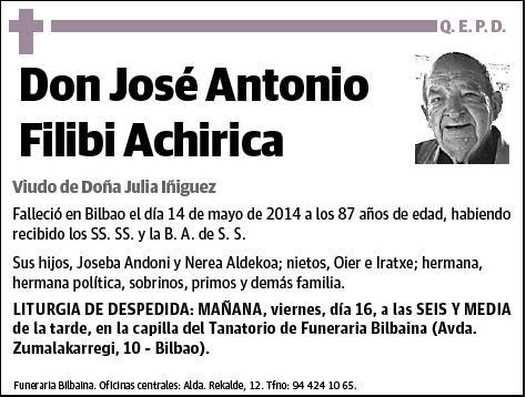 FILIBI ACHIRICA,JOSE ANTONIO