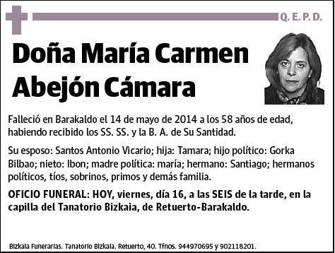 ABEJON CAMARA,MARIA CARMEN