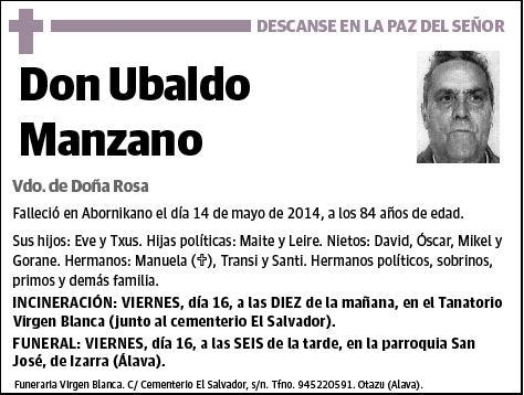 MANZANO,UBALDO