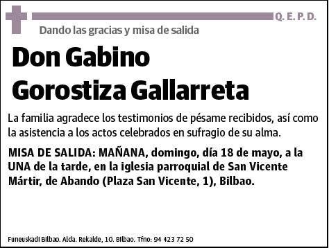 GOROSTIZA GALLARRETA,GABINO