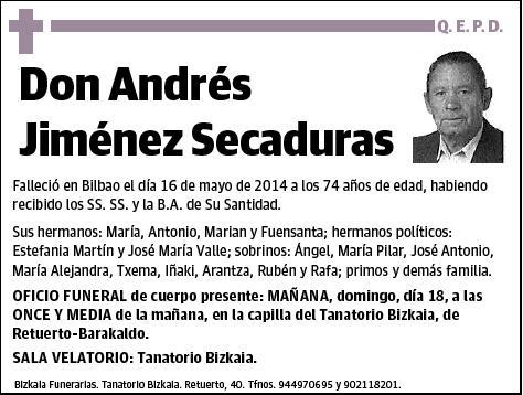 JIMENEZ SECADURAS,ANDRES