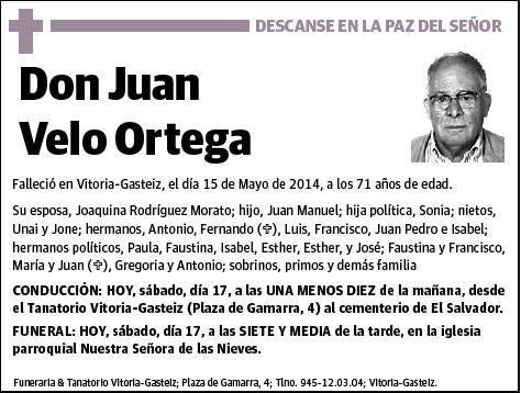 VELO ORTEGA,JUAN