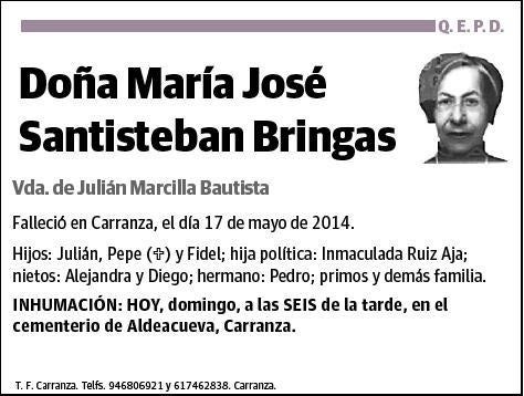 SANTISTEBAN BRINGAS,MARIA JOSE