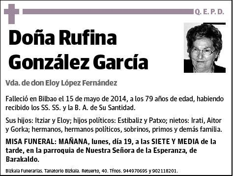 GONZALEZ GARCIA,RUFINA