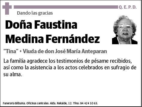 MEDINA FERNANDEZ,FAUSTINA