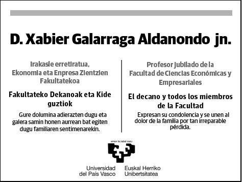 GALARRAGA ALDANONDO,XABIER