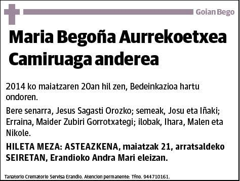 AURREKOETXEA CAMIRUAGA,MARIA BEGOÑA