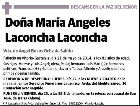 LACONCHA LACONCHA,MARIA ANGELES