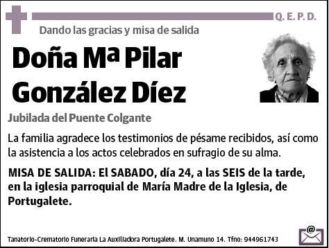 GONZALEZ DIEZ,Mª PILAR