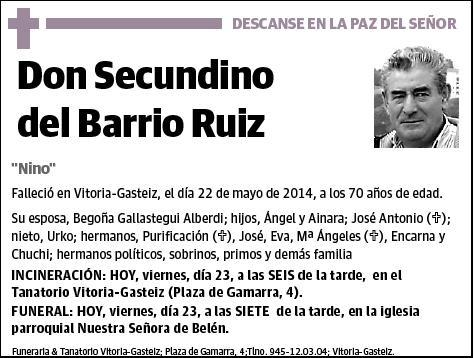 DEL BARRIO RUIZ,SECUNDINO