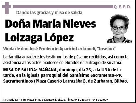 LOIZAGA LOPEZ,MARIA NIEVES