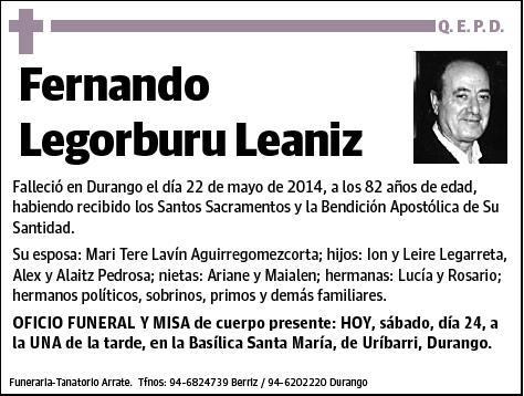 LEGORBURU LEANIZ,FERNANDO