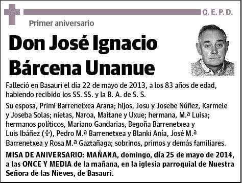 BARCENA UNANUE,JOSÉ IGNACIO