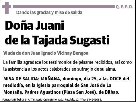 DE LA TAJADA SUGASTI,JUANI