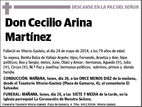 ARINA MARTINEZ,CECILIO