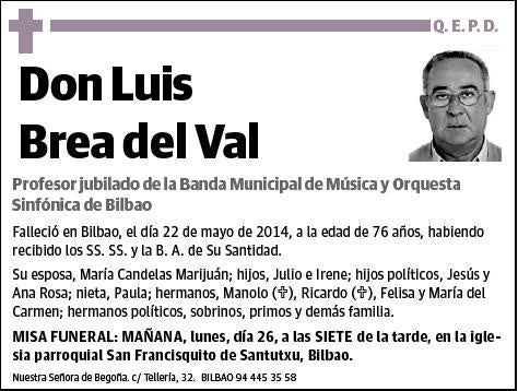 BREA DEL VAL,LUIS