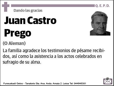 CASTRO PREGO,JUAN