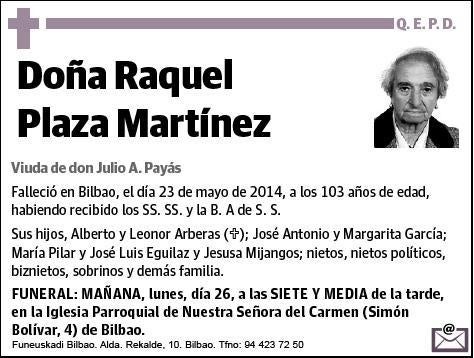 PLAZA MARTINEZ,RAQUEL