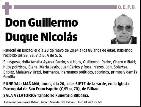 DUQUE NICOLAS,GUILLERMO