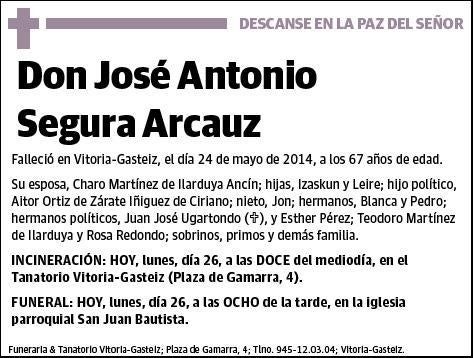 SEGURA ARCAUZ,JOSE ANTONIO