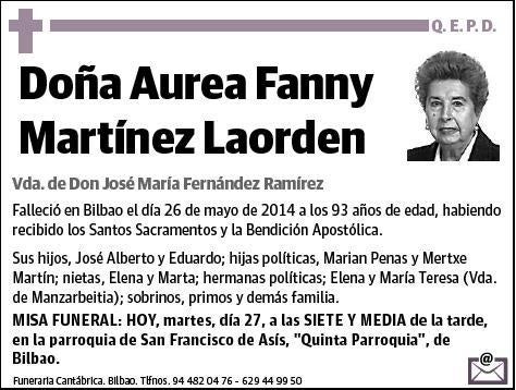 MARTINEZ LAORDEN,AUREA FANNY