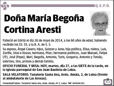 CORTINA ARESTI,MARIA BEGOÑA