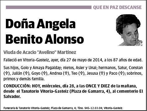 BENITO ALONSO,ANGELA