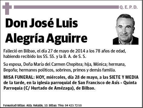 ALEGRIA AGUIRRE,JOSE LUIS