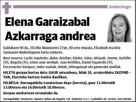 GARAIZABAL AZKARRAGA,ELENA