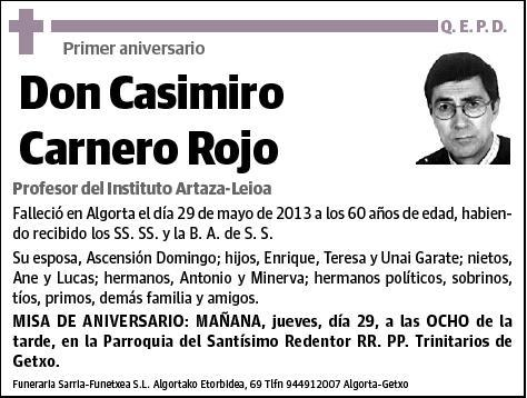 CARNERO ROJO,CASIMIRO