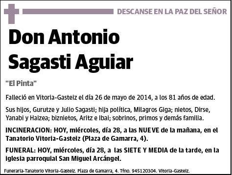 SAGASTI AGUIAR,ANTONIO