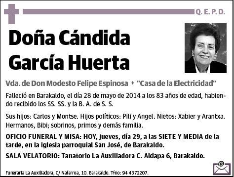 GARCIA HUERTA,CANDIDA